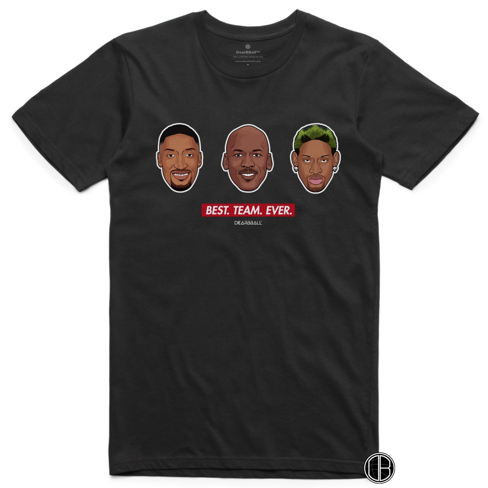 T-Shirt-Scottie-Pippen-Michael-Jordan-Dennis-Rodman-Chicago-Bulls-Dearbball-clothes-brand-france