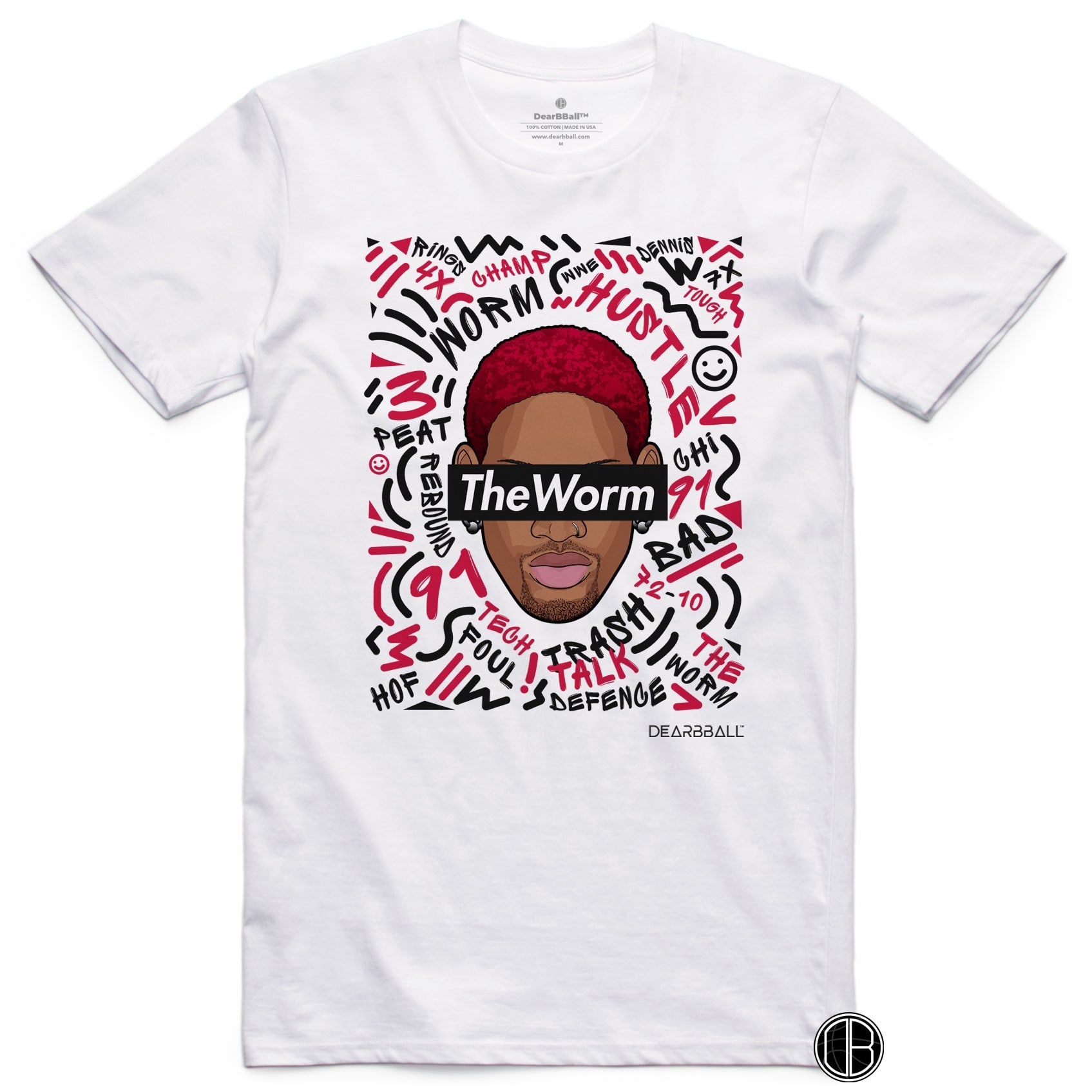 T-Shirt-Dennis-Rodman-Chicago-Bulls-Dearbball-clothes-brand-france