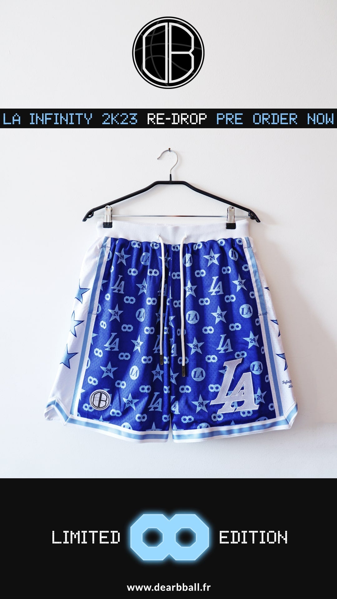 DEARBBALL SHORTS MESH LOS ANGELES - LA 24 8 INFINITY LIMITED