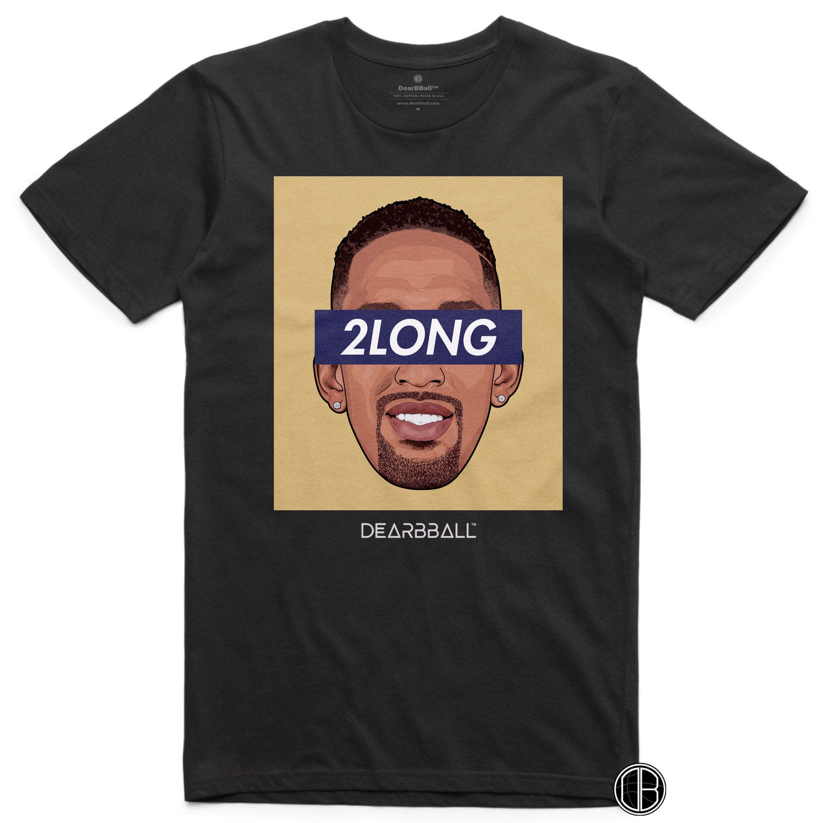 Alexis Ajinca T-Shirt - 2LONG New Orleans Pelicans Basketball Dearbball white