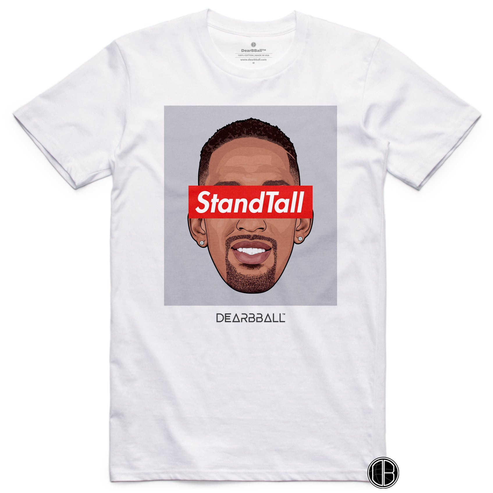 Alexis Ajinca T-Shirt - StandTall New Orleans Pelicans Basketball Dearbball white