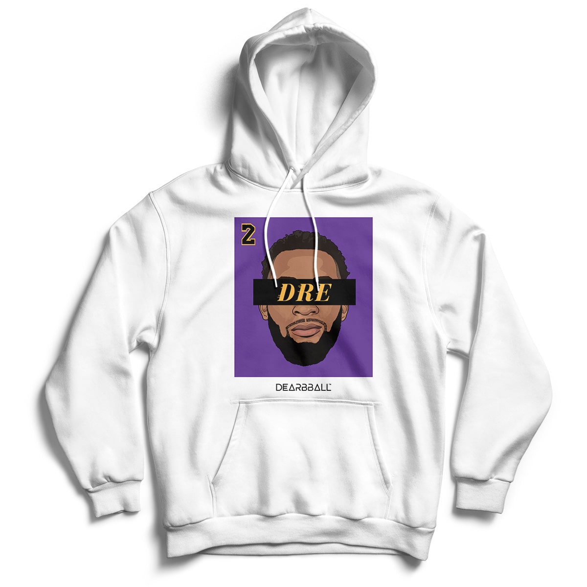 Andre Drummond Hoodie - DRE 2 purple Los Angeles Lakers Basketball Dearbball white