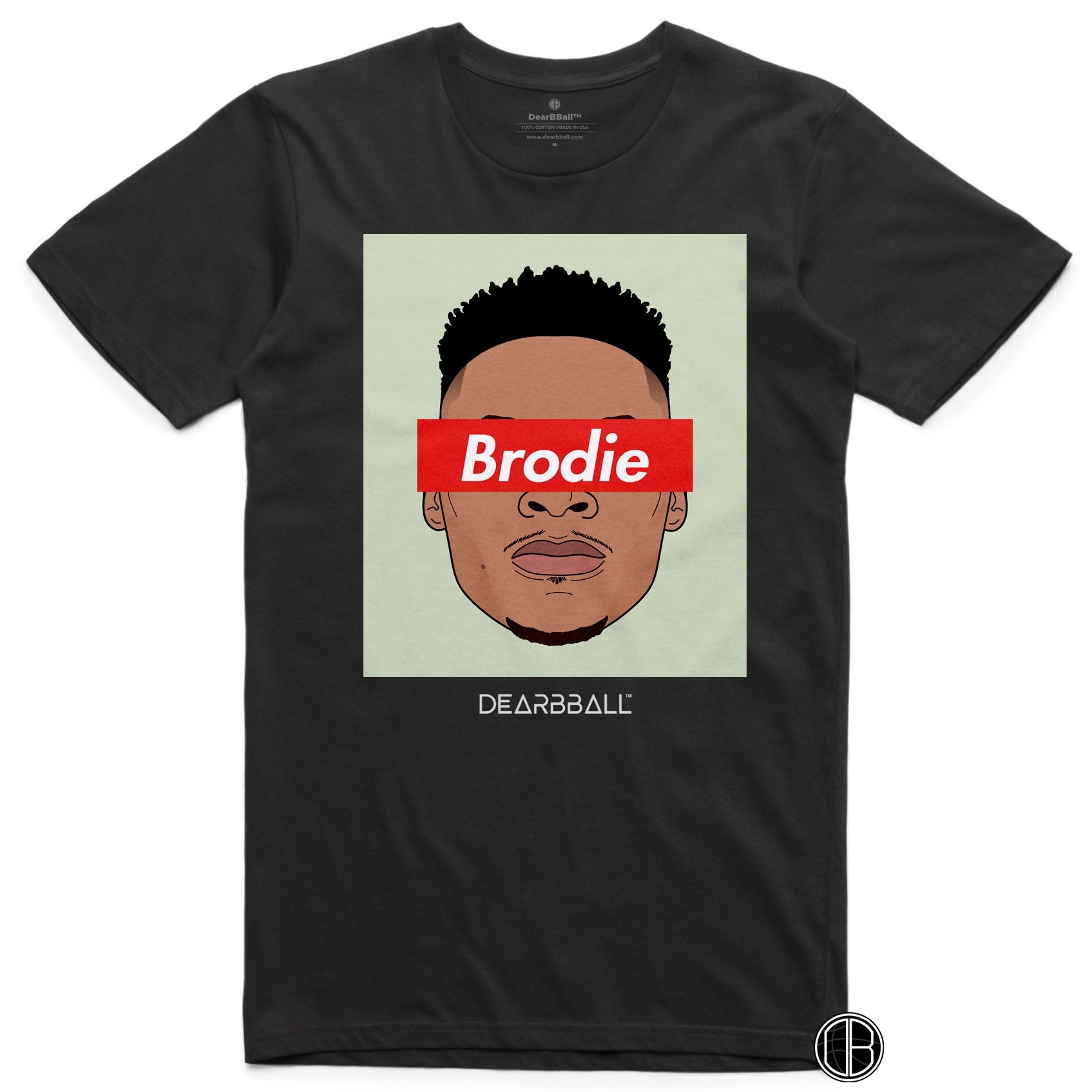 Russel Westbrook T-Shirt - Brodie Green Houston Rockets Basketball Dearbball white