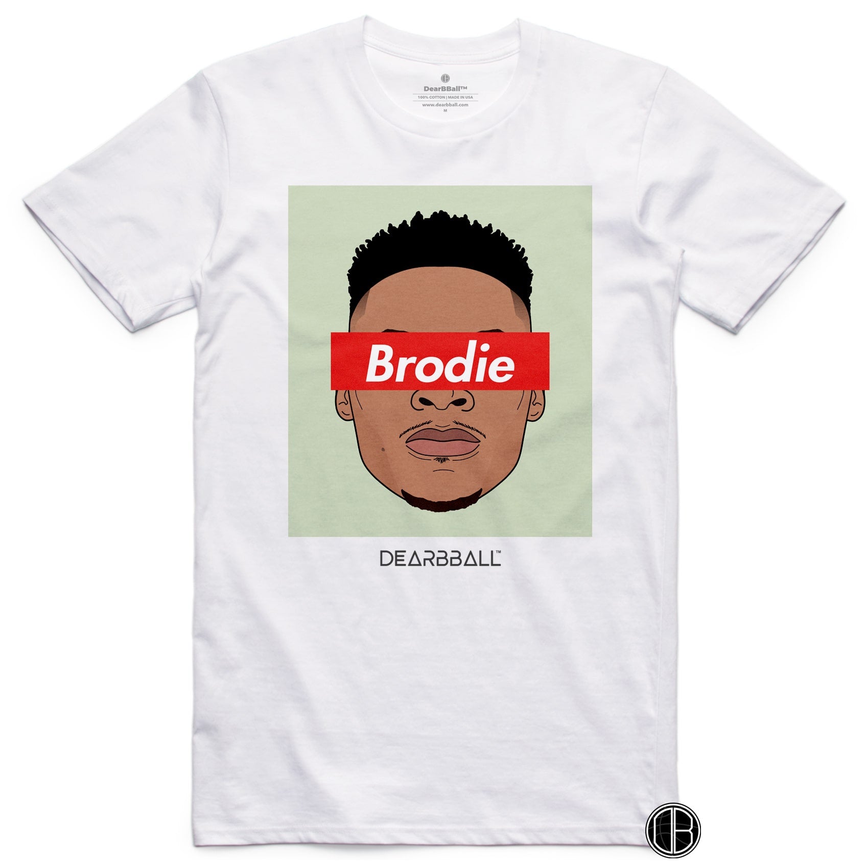 Russel Westbrook T-Shirt - Brodie Green Houston Rockets Basketball Dearbball white