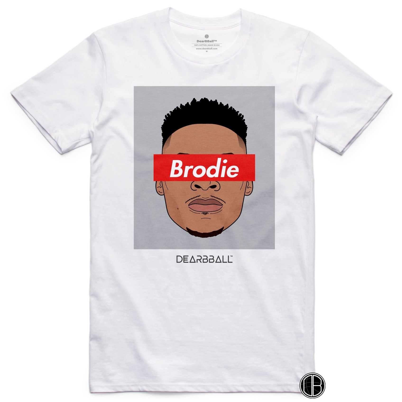 Russel Westbrook T-Shirt - Brodie Grey Houston Rockets Basketball Dearbball white