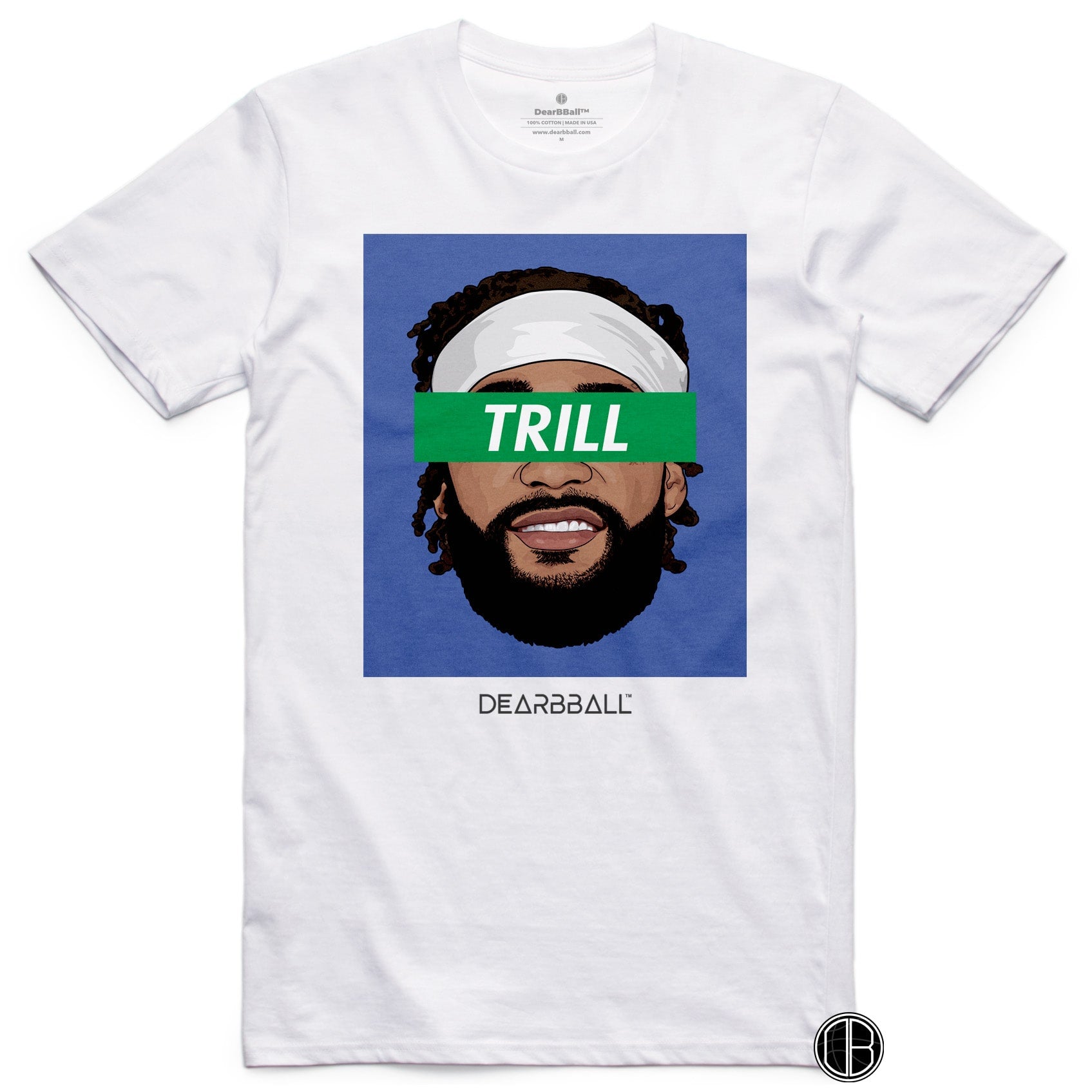 Willie Cauley Stein T-Shirt - Trill Blue Dallas Mavericks Basketball Dearbball white