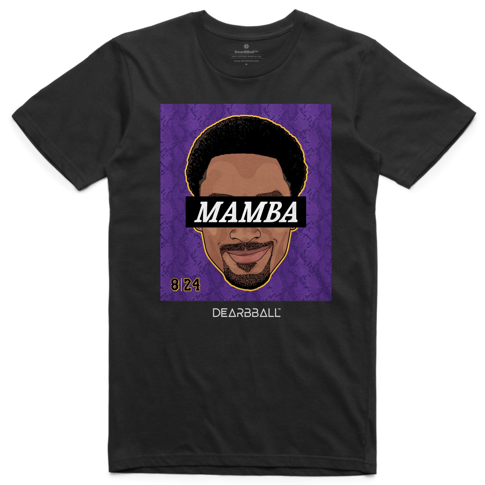 DearBBall T-Shirt - Mamba 8 24 Snake Skin Purple Edition